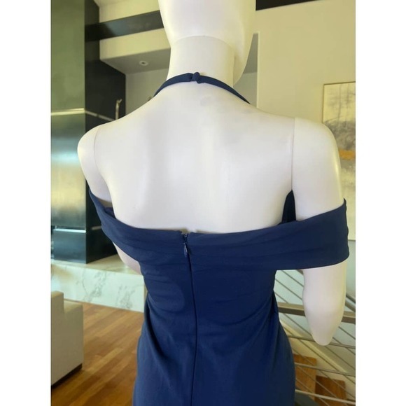 Nookie Athena Off Shoulder Midi Dress in Blue - Picture 7 of 12